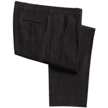 Vintage 1946 Linen Pants - Pleated (For Men) in Black - Closeouts