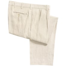 Vintage 1946 Linen Pants - Pleated (For Men) in Cream - Closeouts