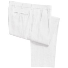 Vintage 1946 Linen Pants - Pleated (For Men) in White - Closeouts
