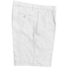 Vintage 1946 Linen Shorts - Pleated (For Men) in White - Closeouts