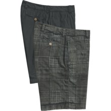Vintage 1946 Reversible Shorts - Cotton (For Men) in Olive/Navy Patch/Navy - Closeouts