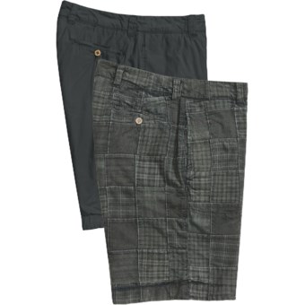 Vintage 1946 Reversible Shorts - Cotton (For Men) in Olive/Navy Patch/Navy