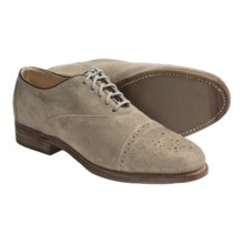 Vintage Ellen Brogue Oxford Shoes - Leather (For Women) in Stone Suede - Closeouts