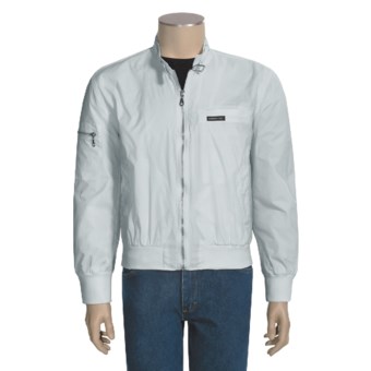 Vintage Racing Style Jacket - Nylon (For Men) in Grey