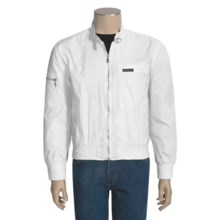Vintage Racing Style Jacket - Nylon (For Men) in White - Closeouts