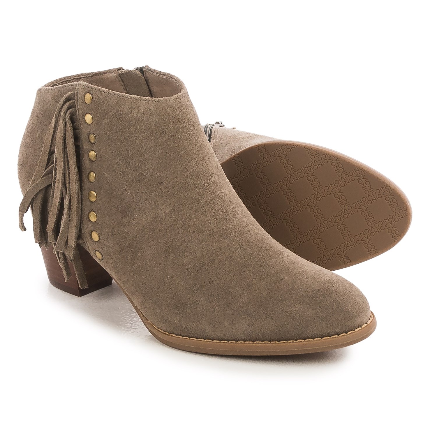 vionic suede ankle boots vera