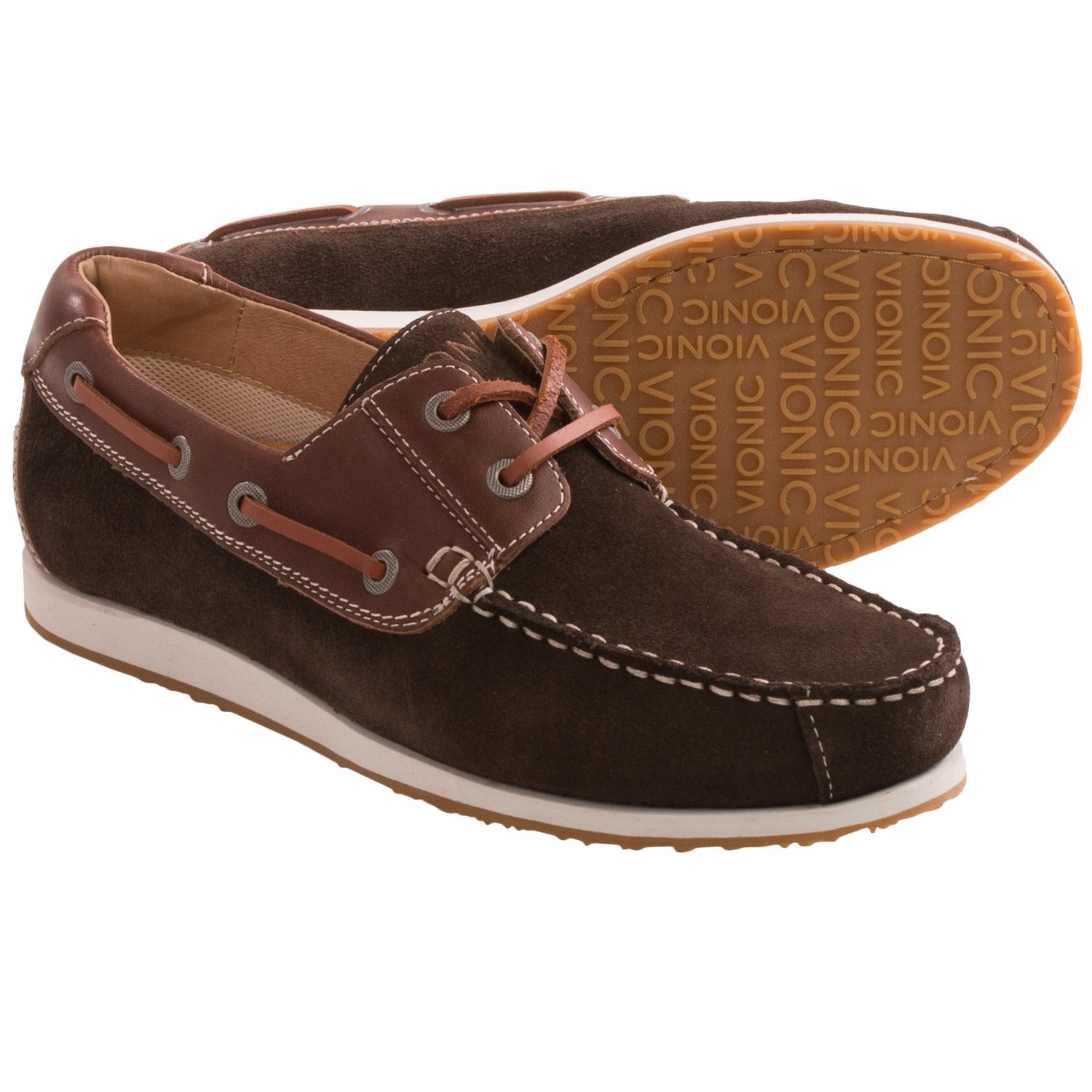 Vionic with Orthaheel Technology Regatta Boat Shoes - Suede (For Men ...