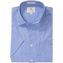 Viyella Check Shirt - Spread Collar, Short Sleeve (For Men) in Blue/White - Closeouts