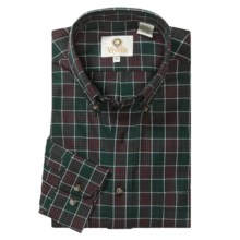 Viyella Check Sport Shirt -  Cotton-Merino Wool, Long Sleeve (For Men) in Forest Green/White/Red - Closeouts