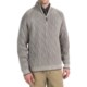 Viyella Cotton Pullover Sweater - Zip Neck, Long Sleeve (For Men)
