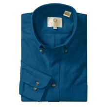 Viyella Cotton-Wool Sport Shirt -  Long Sleeve (For Men) in Teal - Closeouts