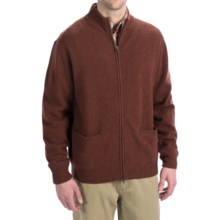 Viyella Lambswool Sweater - Full Zip, Long Sleeve (For Men) in Rust - Closeouts