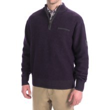 Viyella Merino Wool Sweater - Boiled Wool, Zip Neck, Long Sleeve (For Men) in Purple - Closeouts