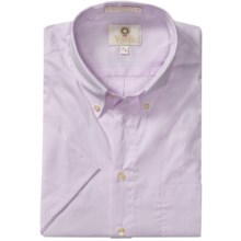 Viyella Mini-Stripe Shirt - Button-Down Collar, Short Sleeve (For Men) in Light Purple - Closeouts