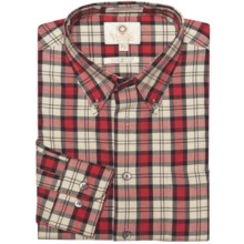 Viyella Multi-Check Sport Shirt - Cotton-Wool, Long Sleeve (For Men) in White/Red - Closeouts