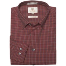 Viyella Multi-Check Sport Shirt - Hidden Button-Down Collar, Long Sleeve (For Men) in Maroon - Closeouts