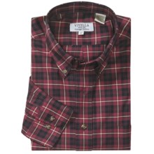 Viyella Plaid Sport Shirt - Button-Down Collar, Cotton Twill, Long Sleeve (For Men) in Raspberry/Black - Closeouts