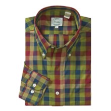 Viyella Plaid Sport Shirt - Long Sleeve (For Men) in Navy/Lime/Red - Closeouts