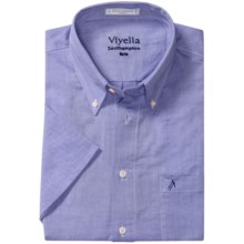 Viyella Southhampton Shirt - Button-Down Collar, Short Sleeve (For Men) in Blue - Closeouts