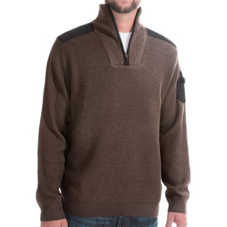 Viyella Zip Neck Sweater Merino Wool (For Men)
