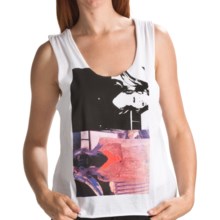 Volcom Kim Gordon F.A. Muscle Tank Top (For Women) in White - Closeouts