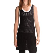 Volcom Stolen Jules Sweater Dress - Open Knit, Racerback, Sleeveless (For Women) in Black - Closeouts