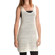 Volcom Stolen Jules Sweater Dress - Open Knit, Racerback, Sleeveless (For Women) in Natural - Closeouts