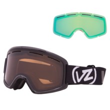 Von Zipper Beefy Snowsport Goggles - Interchangeable Lens in Black Gloss/Bronze/Quasar Chrome - Closeouts