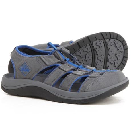 MUCK Wanderer Sport Sandals - Waterproof, Suede (For Men) - GREY/BLUE (11 )
