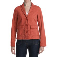 Washed Stretch Cotton Jacket (For Women) in Coral - 2nds