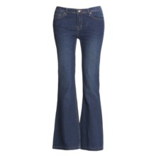 Washed Stretch Denim Jeans - 5-Pocket (For Women) in Dark Rinse - 2nds