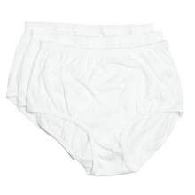 Watson's Simply You! Cotton Underwear - Briefs, Plus Size, 3-Pack (For Women) in White - Closeouts