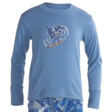 Watson’s Cotton Long Underwear Top - Long Sleeve (For Boys) in Bright Cobat Print - Closeouts