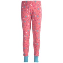 Watson’s Printed Long Johns (For Girls) in Geranium Pink Print - Closeouts