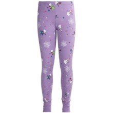 Watson’s Printed Long Johns (For Girls) in Purple Snowmen - Closeouts