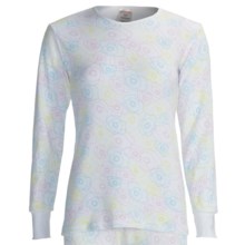 Watson’s Waffle Base Layer Top - Long Sleeve (For Women) in White Flower Print - Closeouts