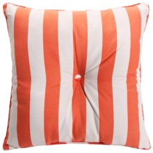 Waverly Oversized Indoor/Outdoor UV-Treated Pillow/Cushion in Coral Stripe - Closeouts