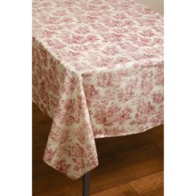 Waverly Rustic Life Cotton Tablecloth - 52x70” in Crimson - Closeouts