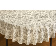 Waverly Rustic Life Round Cotton Tablecloth - 60” in Onyx - Closeouts