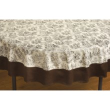 Waverly Rustic Life Round Cotton Tablecloth - 70” Round in Onyx - Closeouts