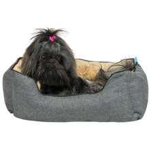 Waverly World Viaggio Print Dog Bed in Black - Closeouts