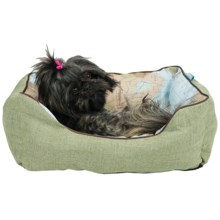 Waverly World Viaggio Print Dog Bed in Sycamoret - Closeouts