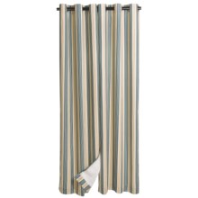 Weathermate Prelude Stripe Insulated Curtains - 80x84”, Grommet Top in Slate - Closeouts
