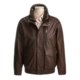 Weatherproof Egyptian Lambskin Bomber Jacket - Detachable Dark Shearling Collar (For Men)