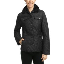 Weatherproof Quilted Jacket - Faux-Fur Lining (For Women) in Black - Closeouts