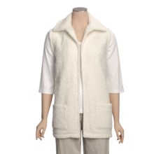 Weave of the Irish Wool Boucle Vest (For Women) in Natural - Closeouts