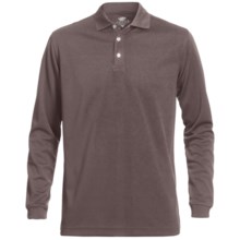 Wedge Mesh Golf Polo Shirt - Long Sleeve (For Men) in Steel Grey - Closeouts