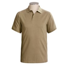 Weekendz Off Cotton Pique Polo Shirt - Short Sleeve (For Men) in Khaki - Closeouts