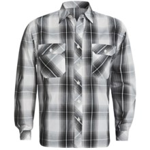 Weekendz Off Cotton Plaid Shirt - Long Sleeve (For Men) in Black - Closeouts