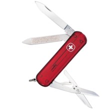 Wenger Genuine Swiss Army Esquire Microlight Pocket Knife in Translucent Red - Closeouts